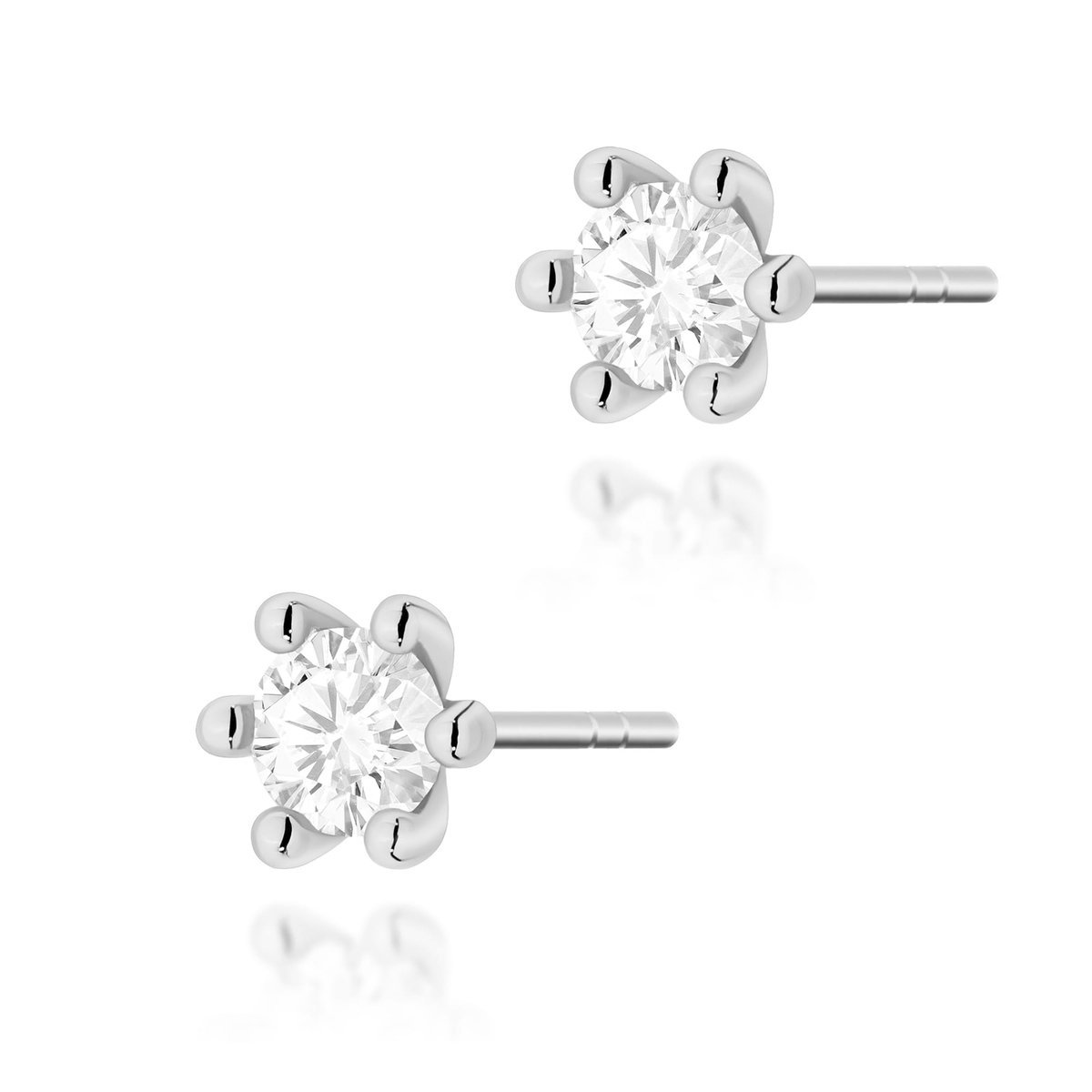 Złote kolczyki Diament 2 x 0,30ct białe złoto pr. 585