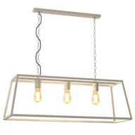 Lampy sufitowe - Designerska, beżowa lampa wisząca nad stół LX 4428 z serii FRAME - miniaturka - grafika 1