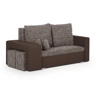 Sofy i kanapy - Sofa 2 os z funkcją spania HUBERT2 brązowa - miniaturka - grafika 1
