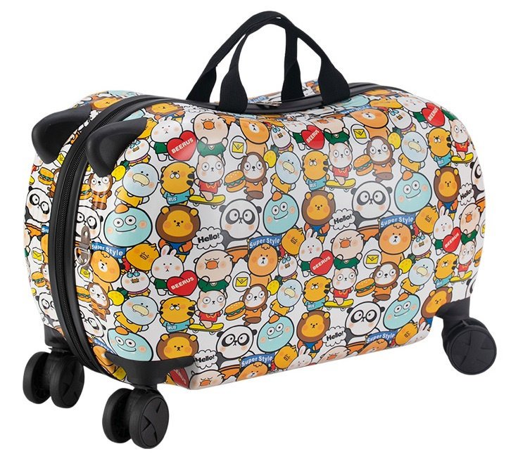 WALIZKA PODRÓŻNA JEŻDŻĄCA DZIECI KABINOWA JEŹDZIK BAGAŻ PODRĘCZNY KÓŁKACH