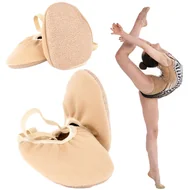 Moda i Uroda OUTLET - NAPALCÓWKI DO GIMNASTYKI I TAŃCA MODEL "CHERSON" ROZMIAR 35 CIELISTY - miniaturka - grafika 1