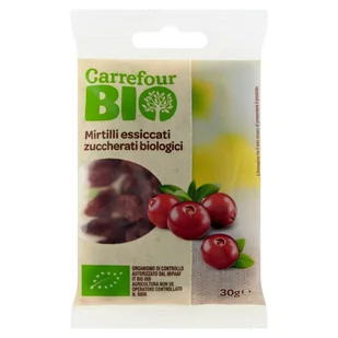 Carrefour Bio Ekologiczna żurawina suszona słodzona 30 g - Bakalie - miniaturka - grafika 1
