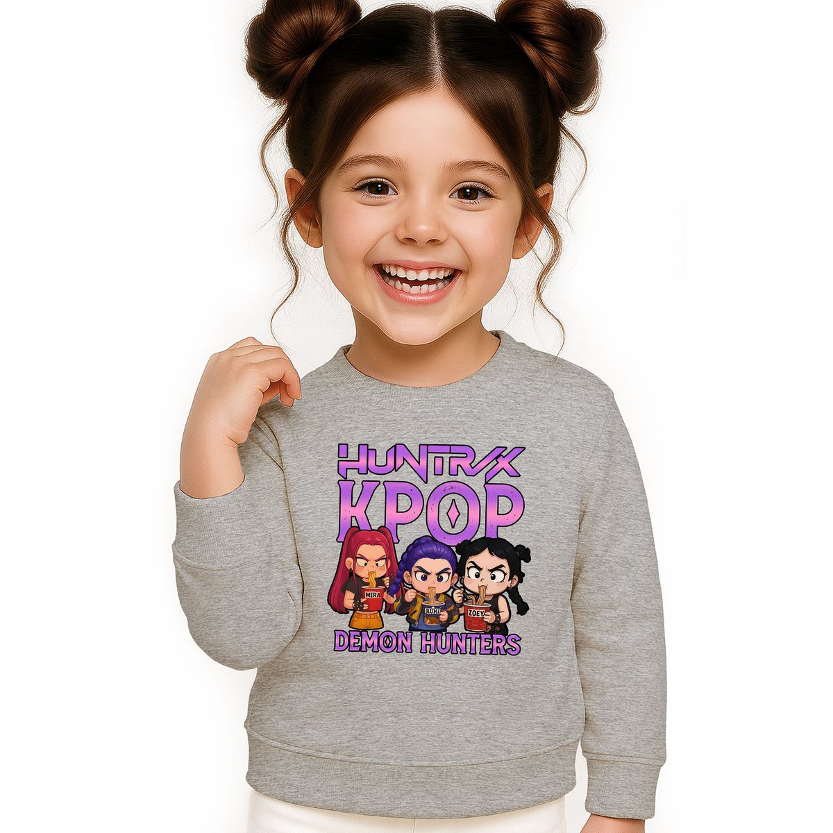 BLUZA DZIECIĘCA K-POPOWE ŁOWCZYNIE DEMONÓW HUNTRIX 104 BAWEŁNIANA