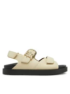 Sandały damskie - Tommy Hilfiger Sandały Leather Sporty Sandal FW0FW08799 Écru - miniaturka - grafika 1