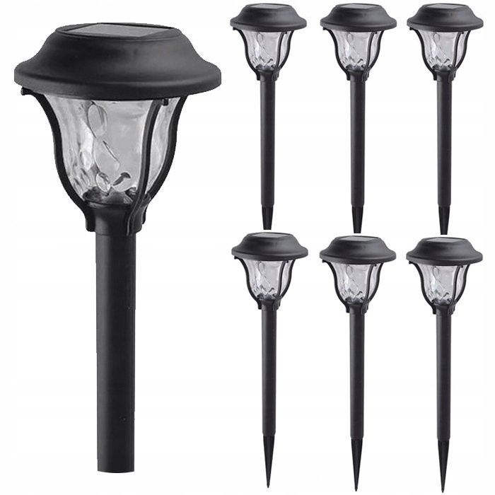 6x Lampa solarna LED Latarnia ogrodowa wbijana słupek latarenka SuperLED