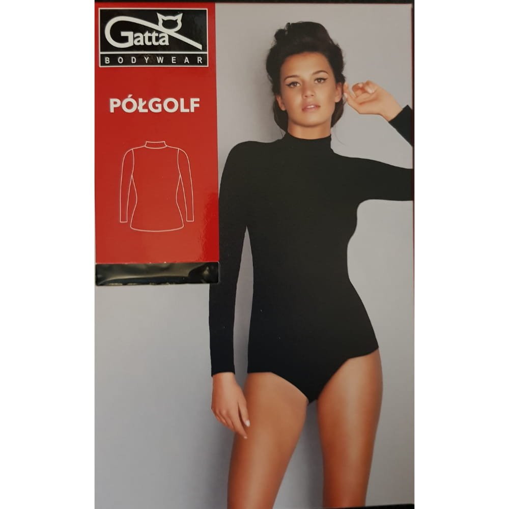 GATTA PÓŁGOLF Z DŁUGIM REKAWEM BEZSZWOWY CZARNY roz. L