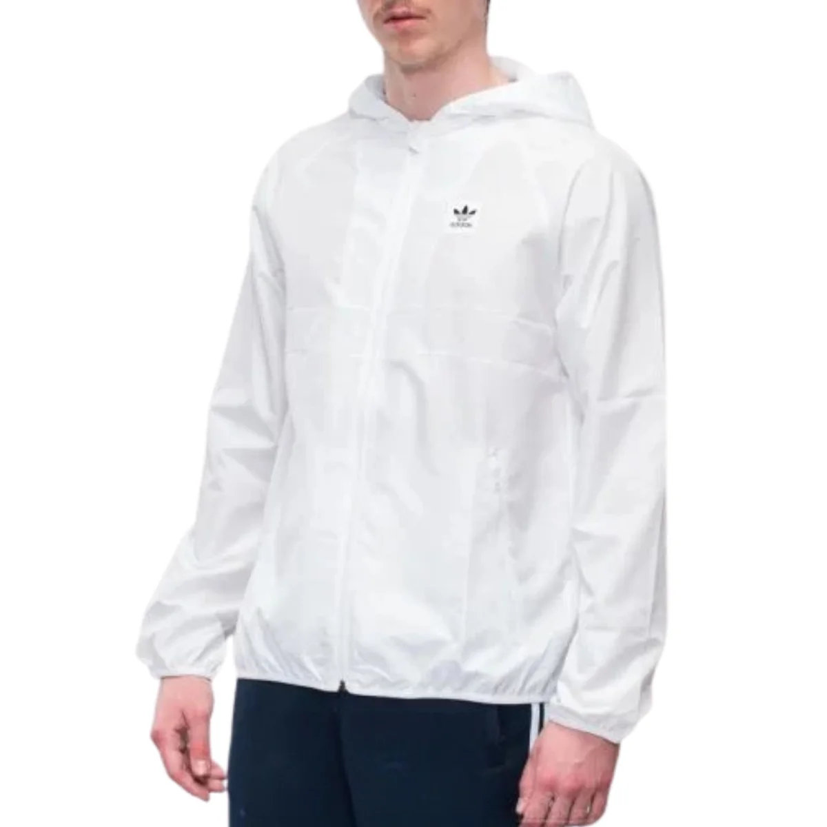Męska Kurtka Wiatrówka Biała Adidas Bb Wind Jacket XXL