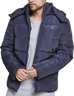Kurtki męskie - Urban Classics Męska kurtka puchowa z kapturem, kurtka zimowa, pikowana kurtka z podszewką z odpinanym kapturem, w wielu kolorach, rozmiary S-5XL, grantowy, 5XL duże rozmiary - grafika 1
