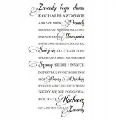 Naklejki na ścianę - Napis na ścianę, naklejka - Zasady tego domu - 180, 240x120 cm - miniaturka - grafika 1