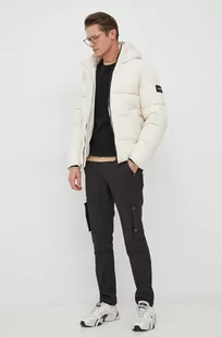 Calvin Klein kurtka męska kolor beżowy zimowa - Kurtki męskie - miniaturka - grafika 1