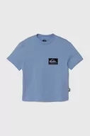 Koszulki dla chłopców - Quiksilver t-shirt bawełniany dziecięcy BACKFLASHSSYTH kolor niebieski z nadrukiem - miniaturka - grafika 1