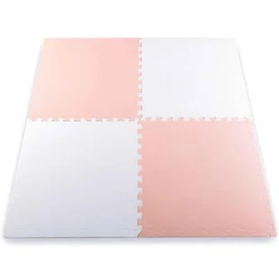 Ricokids Duża mata piankowa edukacyjna puzzle Ricokids brzoskwiniowo-biała - Maty piankowe - miniaturka - grafika 1