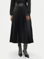 Spódnice - Vero Moda Spódnica z imitacji skóry Bella Holly 10319036 Czarny Regular Fit - miniaturka - grafika 1