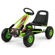 Jeździki dla dzieci - Milly Mally Gokart na pedały Thor Green - miniaturka - grafika 1