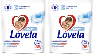 Lovela Baby, Zestaw Hipoalergiczne Kapsułki do Prania dla Dzieci 2 x 36 = 72szt - Środki do prania - miniaturka - grafika 1