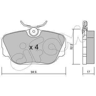Klocki hamulcowe - komplet CIFAM 822-042-0 - Klocki hamulcowe - miniaturka - grafika 1