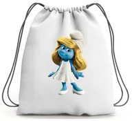 Torby szkolne - PLECAK WOREK SMERFY SZKOLNY NA BUTY WF - miniaturka - grafika 1