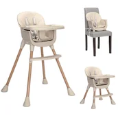 Krzesełka do karmienia - KRZESEŁKO DO KARMIENIA 3W1 PODNÓŻEK TACKA PASY STOLIK LORELLI - miniaturka - grafika 1