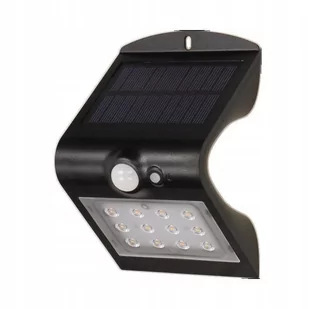 Orno Lampa solarna z czujnikiem ruchu SILOE 5W Czarny IP65 OR-SL-6083BLR4 - Lampy ogrodowe - miniaturka - grafika 1