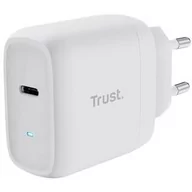 Zasilacze do laptopów - Zasilacz Trust Maxo 45 W USB-C s kabelem USB-C/USB-C, 2 m - bílý (25138) Biały - miniaturka - grafika 1