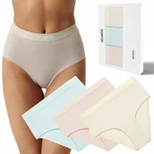 Majtki damskie - Figi damskie 3 PARY majtki MAXI SPORT bawełniane ATLANTIC 3CLP-009 - S - miniaturka - grafika 1