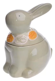Pojemnik, królik siedzący, zielony, 18cm - Wielkanoc - miniaturka - grafika 1