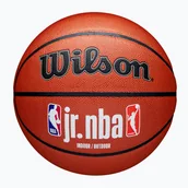 Koszykówka - Piłka do koszykówki Wilson NBA JR Fam Logo Indoor Outdoor brown rozmiar 6 - miniaturka - grafika 1