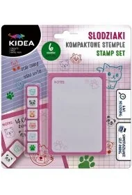 Stemple kompakt Słodziaki 6el  notes 75x105 Kidea DERFORM KSSAS6KKA - Zabawki kreatywne - miniaturka - grafika 1