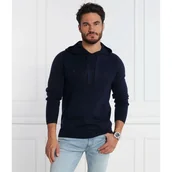 Bluzy męskie - GUESS Bluza ALVIN LS HOODIE LOGO SWTR Regular Fit z dodatkiem jedwabiu - miniaturka - grafika 1