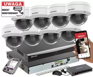 Zestawy do monitoringu - Monitoring wewnętrzny 8 kamer Hikviision DS-2CD2143G2-I 4mpx Analityka Filtrowanie Acusense + Switch PoE - miniaturka - grafika 1