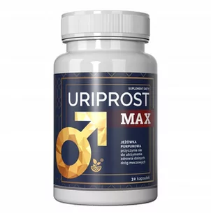 Uriprost Max, Suplement Diety, Sód Arginina Cynk Żeń Szeń Selen, 30 kaps. - Suplementy naturalne - miniaturka - grafika 1