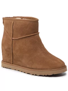 Botki damskie - Ugg Buty W Classic Femme Mini 1104609 Brązowy - grafika 1