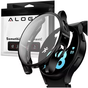 Etui ochronne 2w1 nakładka z osłoną na ekran Alogy do Samsung Galaxy Watch 5 40mm Black - Filtry prywatyzujące - miniaturka - grafika 1