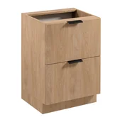 Szafki kuchenne - Szafka kuchenna stojąca 2 szuflady Acari 60 cm kolor dąb - miniaturka - grafika 1