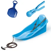 Sanki i ślizgacze - Sanki z oparciem TOPO + Ślizg na zimę + Śnieżkomat - miniaturka - grafika 1