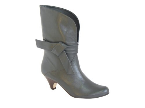 Buffalo 6321-253 Damskie sztyblety gładka skóra szare, szary - szary - 39 eu