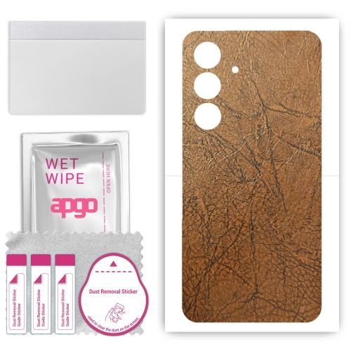 folia naklejka skórka strukturalna na TYŁ do Samsung Galaxy A55 5G - Skóra Vintage - apgo SKINS