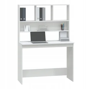 Biurko VidaXL 823000 102 x 45 x 148 cm biały - Biurka - miniaturka - grafika 1