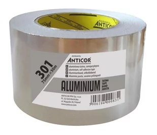 Taśma aluminiowa Aluminio 301, 75 mm x 50 m - Akcesoria do wentylacji i klimatyzacji - miniaturka - grafika 1