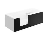 Obudowy do wanien - Obudowa wanny prostokątnej 150 cm Polimat Vovo czarny 00488 - miniaturka - grafika 1