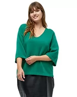Swetry damskie - Peppercorn Damski sweter z rękawami 3-4, zielony, 42 Duże Rozmiary - miniaturka - grafika 1