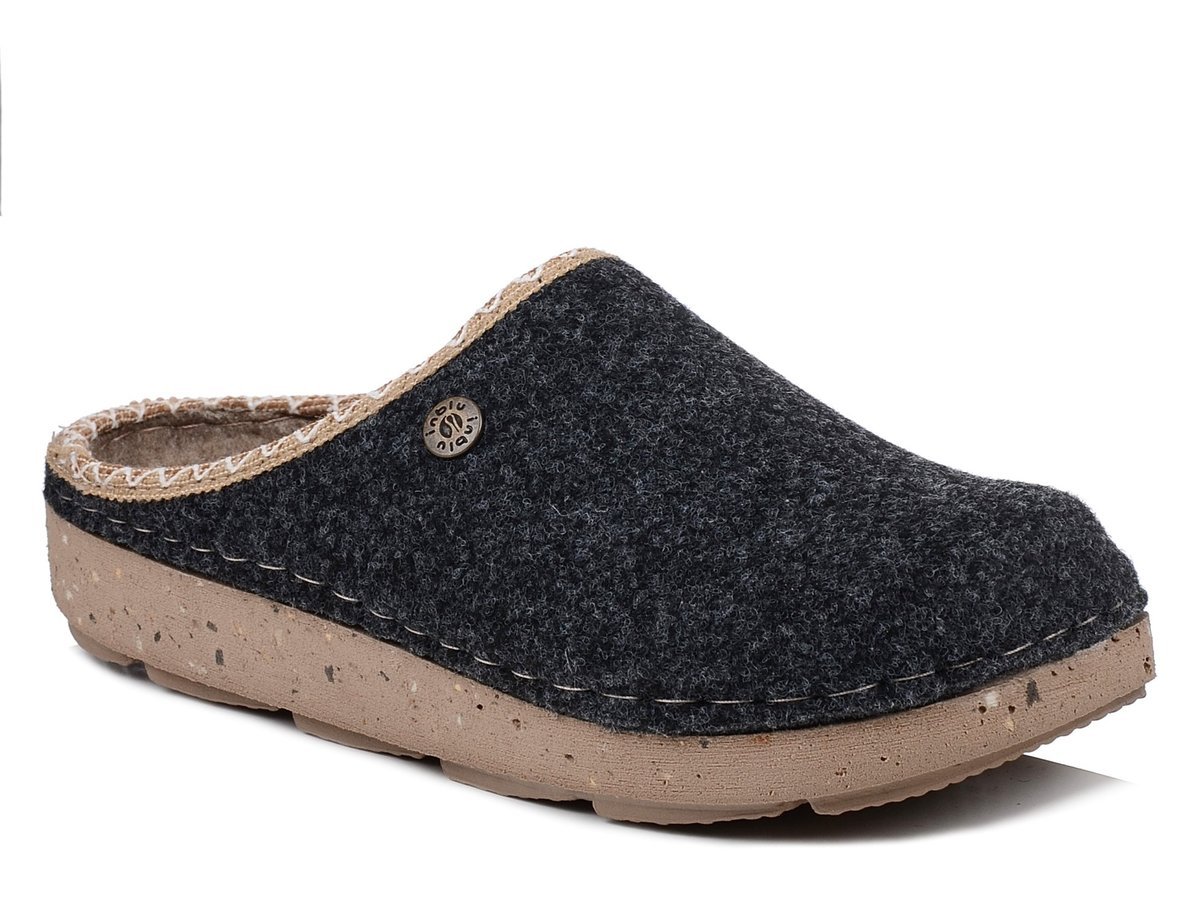 Ciepłe kapcie damskie filcowe domowe zakryte Inblu ED-31 szare-37