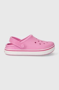 Buty dla dziewczynek - Crocs klapki dziecięce kolor różowy - grafika 1