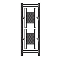 Szafy i regały magazynowe - Regał na kable, 3300x1300x900 mm, podstawowy - miniaturka - grafika 1