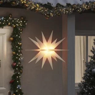 vidaXL Gwiazdy morawskie z LED, 3 szt., składane, białe, 100 cm - Oświetlenie świąteczne vidaXL Gwiazdy morawskie z LED, 3 szt., składane, białe, 100 cm - Oświetlenie świąteczne - miniaturka - grafika 1