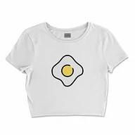 Koszulki i topy damskie - Bona Basics, Damski T-shirt basic, z nadrukiem cyfrowym, 100 bawełny, biały, swobodny, damski top, rozmiar: L, biały, L Krótki - miniaturka - grafika 1