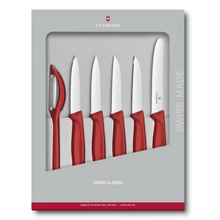 Victorinox Swiss Classic veget knife-Set 6pc red V-6.71 11.6G - Noże kuchenne - miniaturka - grafika 1
