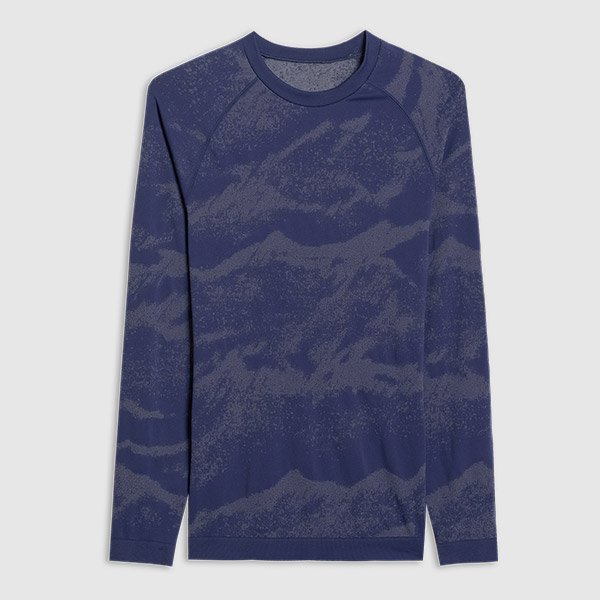 Bielizna termoaktywna bezszwowa (góra) męska 4F 4FWAW25USEAM227-32A Niebieski S/M