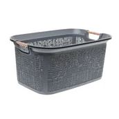 Kosze na bieliznę - Kosz na pranie Tonga 30 l szary - miniaturka - grafika 1