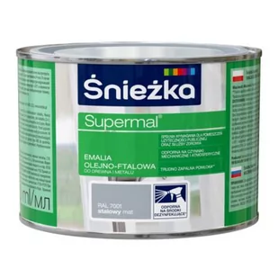 ŚNIEŻKA ŚNIEŻKA SUPERMAL EMALIA OLEJNO-FTALOWA STALOWY MAT R7001 0,8L - Emalie - miniaturka - grafika 2